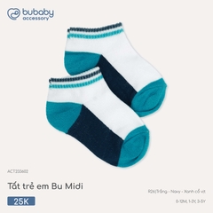 BU - Tất trẻ em Bu Midi - ACT233602 - Trắng-navy- xanh cổ vịt - 1-3Y - SS26.T4C