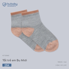 BU - Tất trẻ em Bu Midi - ACT233602 - Ghi - cam - 3-5Y - SS26.T4C