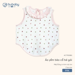 BU - Áo yếm bèo cổ bé gái ACT7033BG ACT7033BG - Trắng in hình trái tim - FS - SS25.T11A