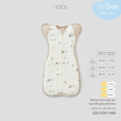 NOUS - Nhộng chũn màu be họa tiết gấu phối nâu -SS25.T9A