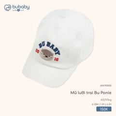 BU - Mũ lưỡi trai Bu Ponie - Trắng - 1-3Y - SS26.T3B