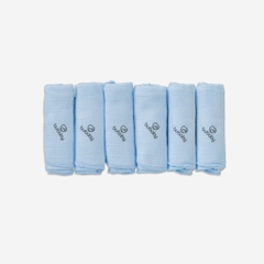 BU - Khăn sữa Muslin pack 6  - A01|Blue - AMU104806 - Free size - SS24.T6A