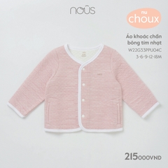 NOUS - Áo khoác chần bông màu tím nhạt - Choux - ZTD - .ng màu tím nhạt - 9-12M