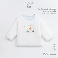 NOUS - Áo dài tay cổ tròn màu trắng in họa tiết - Kids - 2Y - Kids - ZTD
