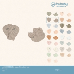 BU - Bộ bao chân, bao tay - Kẻ nâu - SS25.T2A