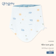 BuBaby - Yếm tam giác - Trắng in mây xanh - FS - SS26.T3A
