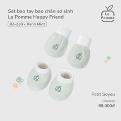 LP - Set bao tay bao chân sơ sinh La Pomme Happy Friend - Happy Friend - SS25.T4B