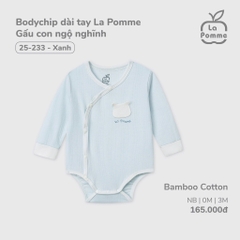 LP - Body chip dài tay La Pomme Gấu con ngộ nghĩnh - Xanh - SS25.T2A