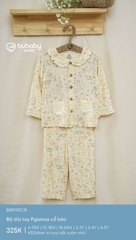 BU - Bộ dài tay Pyjamas cổ bèo - Kem in họa tiết vườn nhà - SS25.T3B