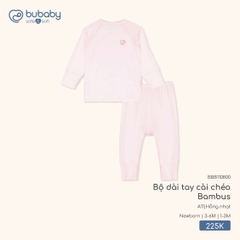 BU - Bộ dài tay cài chéo Bambus - BBB110800 - Hồng nhạt - 1-3M - SS26.T2A