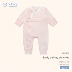 BU - Body dài tay cài chéo - BBB210805 - Hồng 37D - 1-3M - SS25.T8A
