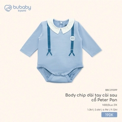 BU S30 - Body chip dài tay cài sau cổ Peter Pan - BBC2110PP - Blue 31K - 6-9M - SS25.T8A
