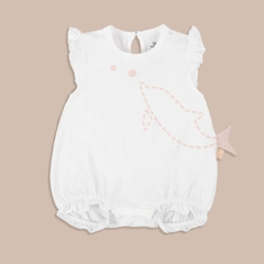 BU S10 - Body chip ngắn tay cài sau bé gái Bamco - BBC2310BG - Trắng 01K - 3-6M - SS25.T5B