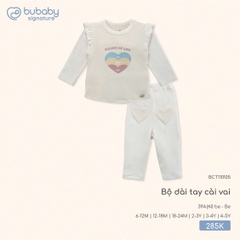 BU S30 - Bộ dài tay cài vai - BCT110105 - Kẻ be + Be - 18-24M - SS25.T8C