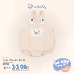BU ĐÂY - Body chip yếm Túi ốp - Hồng nhạt - 1-3M