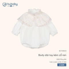 BU - Body dài tay kèm cổ ren - BCT2100CR - Trắng 824 - 6-9M - SS25.T11A