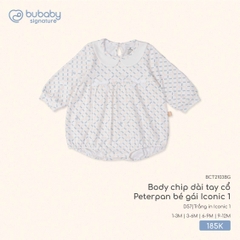 BU S10 - Body chip dài tay cổ Peterpan bé gái Iconic 1 - BCT2103BG - Trắng in Iconic 1 - 1-3M - SS25.T8A