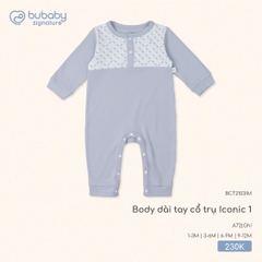 BU - Body dài tay cổ trụ Iconic 1 - BCT2103IM - Ghi - 1-3M - SS25.T8A