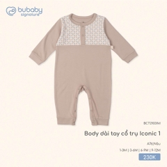 BU S30 - Body dài tay cổ trụ Iconic 1 - BCT2103IM - Nâu - 1-3M - SS25.T8A