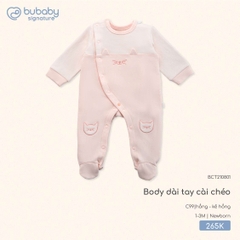 BU - Body dài tay cài chéo BCT210801 - hồng - kẻ hồng - Thu đông - SS25.T8C