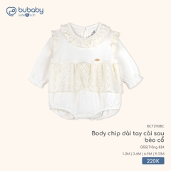 BU - Body chip dài tay cài sau bèo cổ - BCT2110BC - Trắng 824 - 1-3M - SS25.T11A
