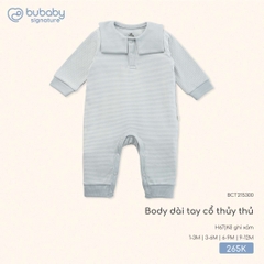 BU - Body dài tay cổ thủy thủ BCT215300 - Kẻ ghi xám - Thu đông - SS25.T8C