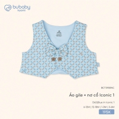 BU - Áo gile + nơ cổ Iconic 1 - BCT3900NC - Blue in Iconic 1 - 6-12M - SS25.T8A