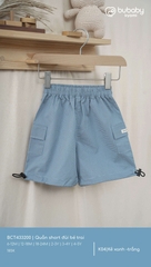 BU - Quần short đùi bé trai - Kẻ xanh -trắng - SS25.T3A