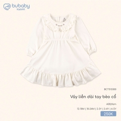 BU - Váy liền dài tay bèo cổ - BCT513300 - Kem - 12-18M - SS25.T8C