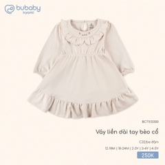 BU - Váy liền dài tay bèo cổ - BCT513300 - be đậm - 12-18M - SS25.T8C