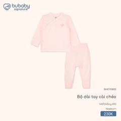 BU - Bộ dài tay cài chéo - BMD110802 - Hồng 493 - Newborn - SS25.T9C