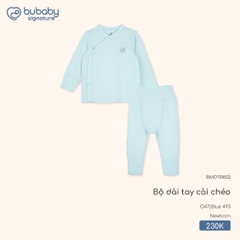 BU - Bộ dài tay cài chéo - BMD110802 - Blue 493 - Newborn - SS25.T9C