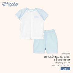 BU - Bộ ngắn tay cài giữa, cổ tàu BMD130200 - Trắng - Blue 493 - SS25.T9C