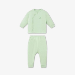 LP - Bộ Dài Tay La Pomme Cúc lệch Dreamy Baby - Xanh BD - 3-6M - SS26.GM