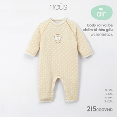 NOUS - Body cài vai be chấm bi thêu gấu - . - 9-12M