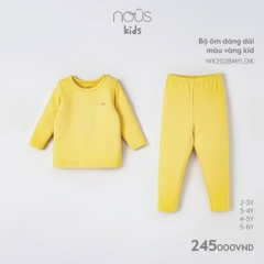 NOUS:-:Bộ:ôm:dáng:dài:màu:vàng:kid:-:4-5Y:-:SS23.9