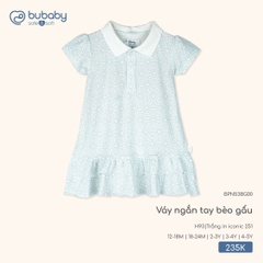 BU - Váy ngắn tay bèo gấu - BPN53BG00 - Trắng in iconic 251 - 3-4Y - SS25.T12C