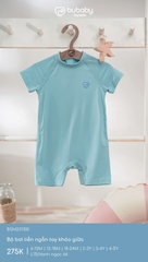 BU - Bộ bơi liền ngắn tay khóa giữa - BSM231100 - Xanh ngọc 66 - 6-12M - SS25.T4A