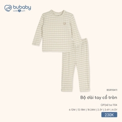 BU - Bộ dài tay cổ tròn - BSR110411 - kẻ be 1104 - 12-18M - SS25.T11A