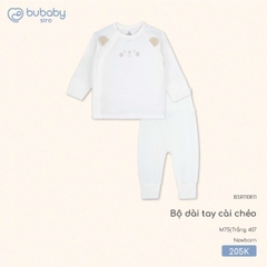 BU - Bộ dài tay cài chéo tai gấu - BSR110811 - Trắng 407 - 1-3M - SS26.T5B