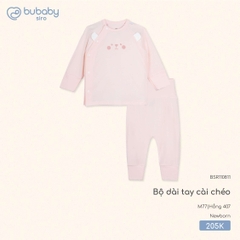 BU - Bộ dài tay cài chéo - BSR110811 - Hồng 407 - 1-3M - SS25.T8C