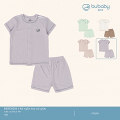 BU - Bộ ngắn tay cài giữa - Ghi - SS25.T2A