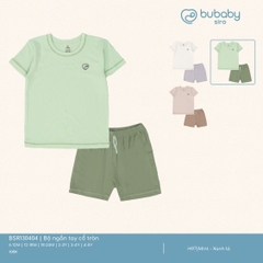 BU S10 - Bộ ngắn tay cổ tròn - BSR130404 - Mint + Xanh lá - 6-12M - SS25.T2A