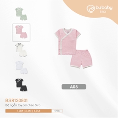 BU S10 - Bộ ngắn tay cài chéo Siro - BSR130801 - Hồng Siro - 1-3M - SS24.T2A