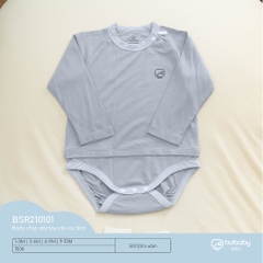 BU S10 - Body chip dài tay cài vai Siro - BSR210101 - Ghi xám - 3-6M - SS24.T11A