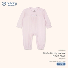 BU - Body dài tay cài vai Nhún ngực - BSR2101NN - Hồng - 1-3M - SS25.T10B