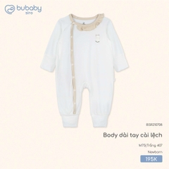 BU - Body dài tay cài lệch BSR210708 - Trắng 407 - Mỏng - SS25.T8C