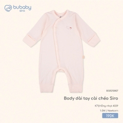 BU S10 - Body dài tay cài chéo Siro - BSR210807 - Hồng nhạt 4039 - Newborn - SS25.T8A
