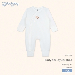 BU - Body dài tay cài chéo BSR210810 - Trắng 407 - Mỏng - SS25.T8C