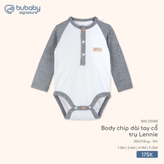 BU - Body chip dài tay cổ trụ Lennie - BWL210300 - Trắng + Ghi - 3-6M - SS25.T10B